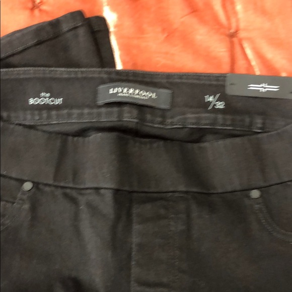 Bootcut elastic waist black jeans - Picture 2 of 3